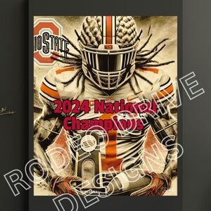 Ohio State National Champions NCAA 16x20 Poster – Bold Celebration of Victory